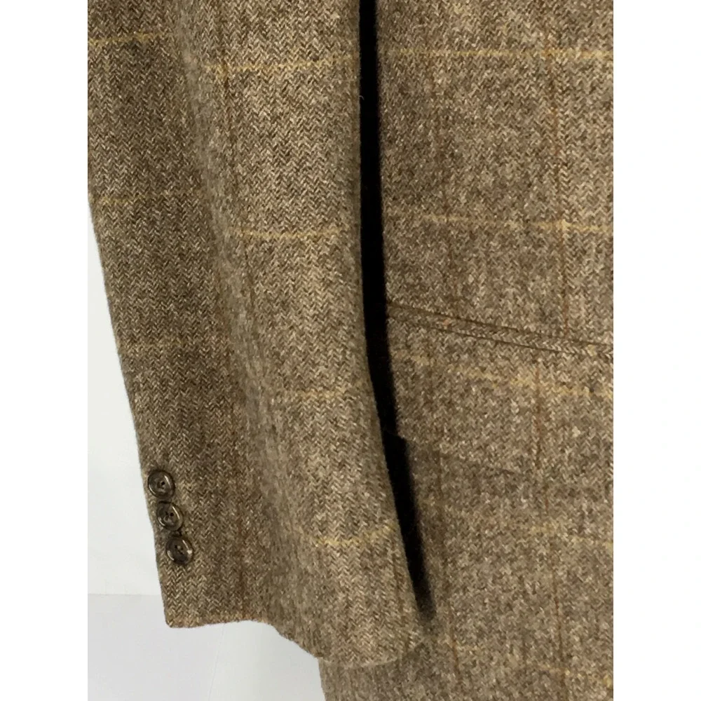 44R Brooks Brothers USA Mens 2 Button Pure Camel Hair Blazer Sport Coat W/Pane